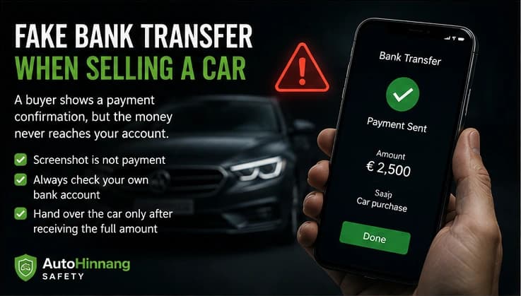 Fake bank transfer when selling a car